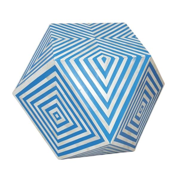Aryan Side Table - Blue Bone Inlay