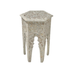 Yasmine Side Table - White Mother of Pearl Inlay