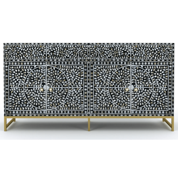 Jade Sideboard Buffet - Black Mother of Pearl Inlay