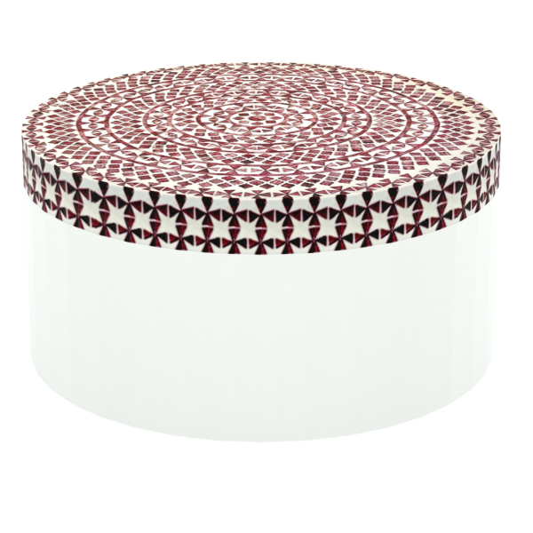 Emre Coffee Table - Red Bone Inlay