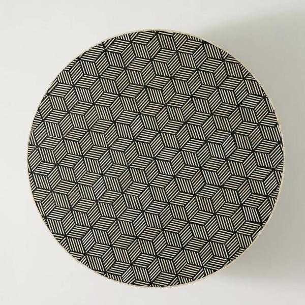 Ameerah Coffee Table - Black & White Bone Inlay