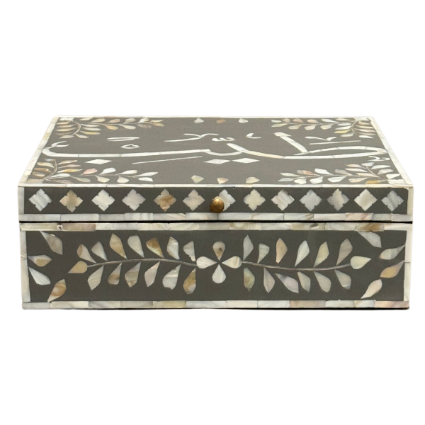 Iris Box - Grey Mother of Pearl Inlay