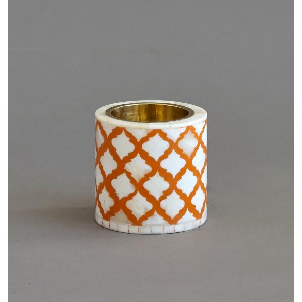 Nour Round Medkhan - Bone Inlay