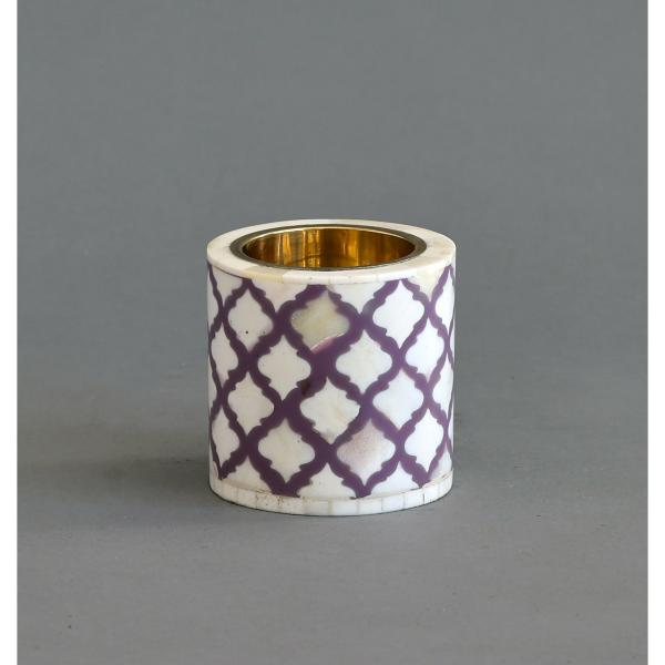 Nour Round Medkhan - Bone Inlay