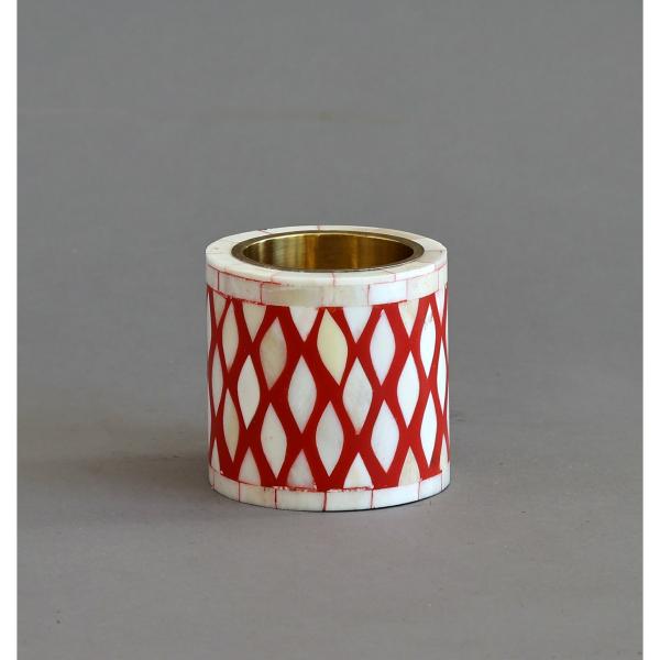Rabi Round Medkhan - Bone Inlay