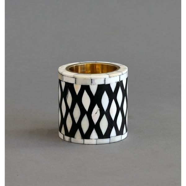 Rabi Round Medkhan - Bone Inlay