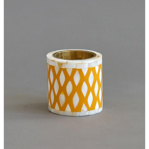 Rabi Round Medkhan - Bone Inlay