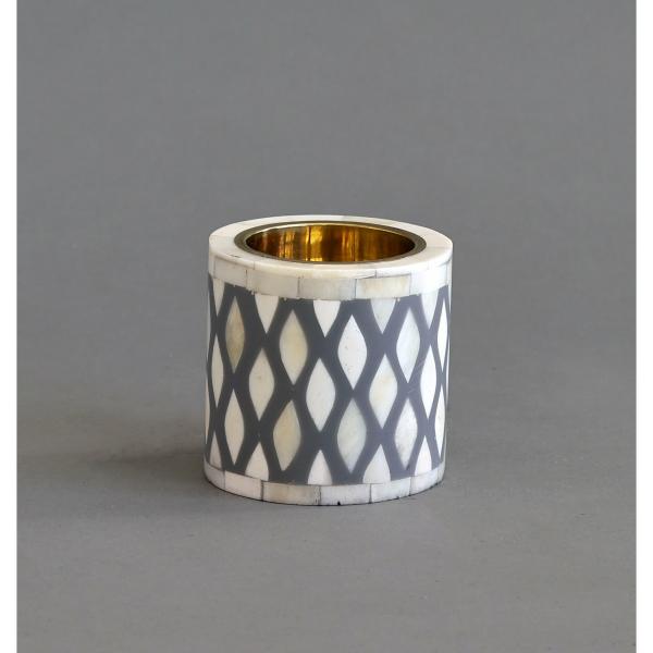 Rabi Round Medkhan - Bone Inlay