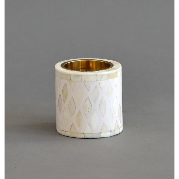 Rabi Round Medkhan - Bone Inlay