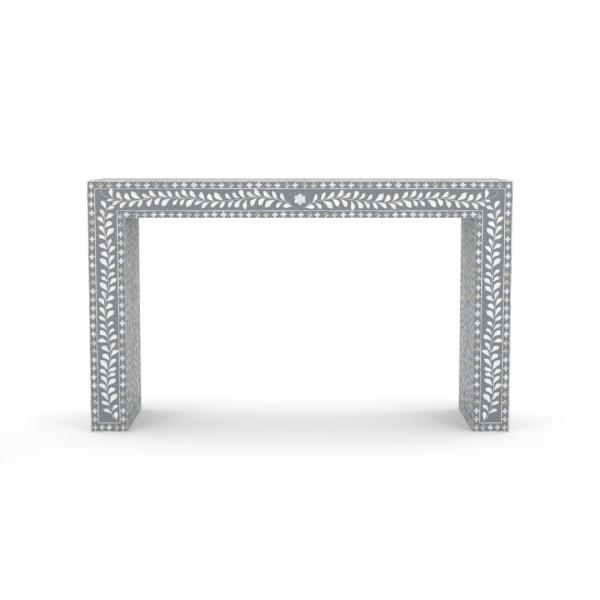 Jade Console Table - Grey Bone Inlay