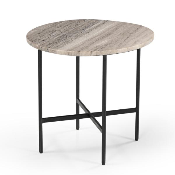 Ava Side Table - Brown Marble