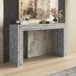 Jade Console Table - Grey Bone Inlay