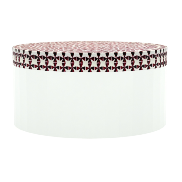 Emre Coffee Table - Red Bone Inlay