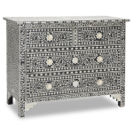 Jade Chest of Drawers - Black Bone Inlay