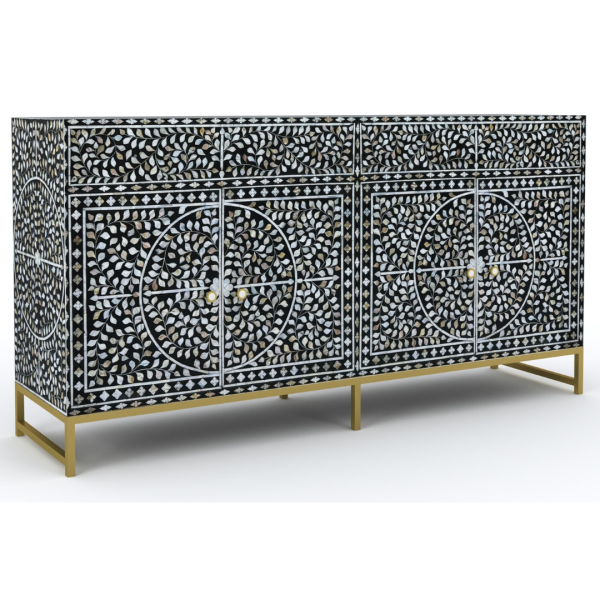 Jade Sideboard Buffet - Black Mother of Pearl Inlay