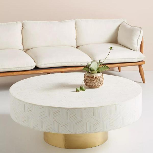 Ameerah Coffee Table - White Bone Inlay