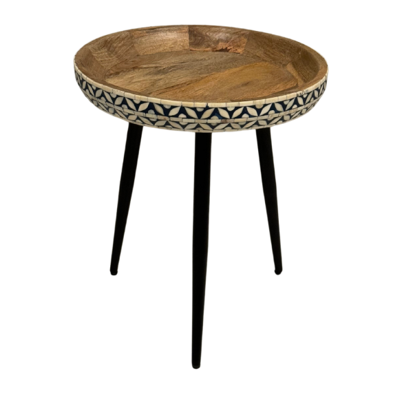 Versa Side Table - Set of 3 Blue Bone Inlay