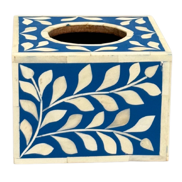 Jamila Tissue Box - Blue Bone Inlay