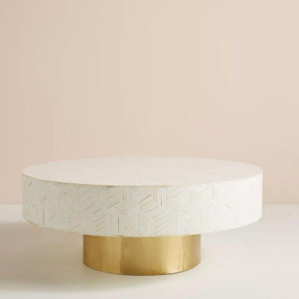 Ameerah Coffee Table - White Bone Inlay