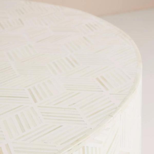Ameerah Coffee Table - White Bone Inlay