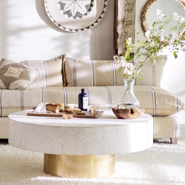 Ameerah Coffee Table - White Bone Inlay