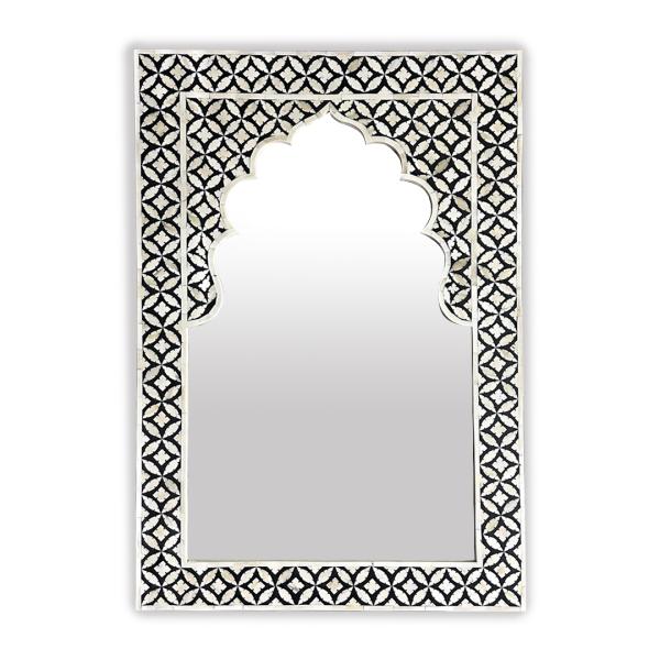 Yasmine Mirror - Black Bone Inlay