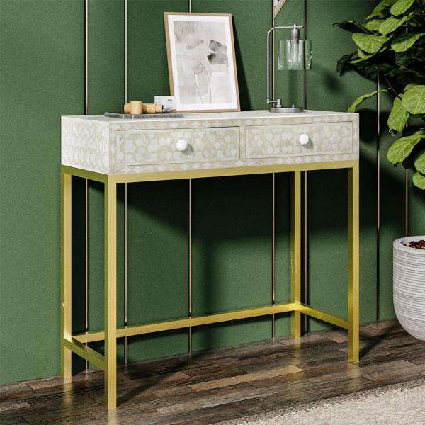Vaan Mini Dresser Console - Cream Bone Inlay