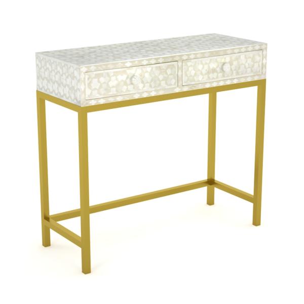 Vaan Mini Dresser Console - Cream Bone Inlay