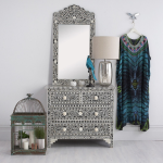 Jade Chest of Drawers - Black Bone Inlay