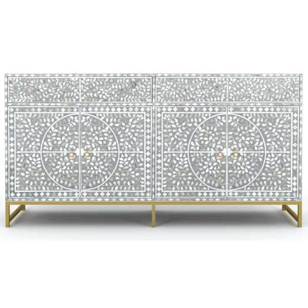 Jade Sideboard Buffet - Grey Mother of Pearl Inlay