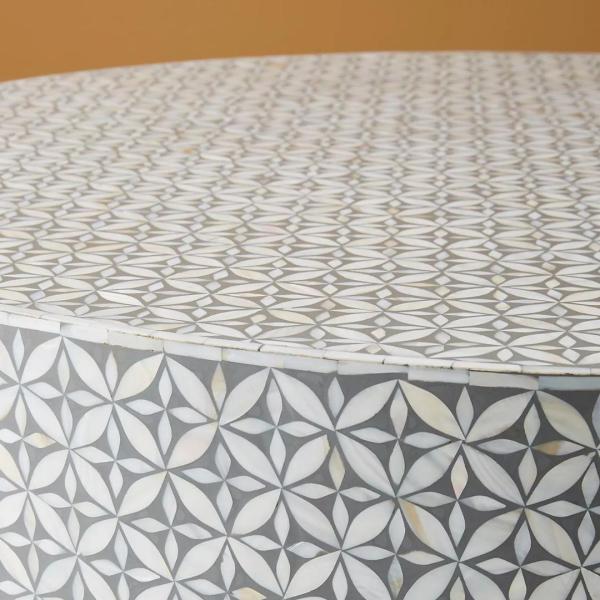 Yasmine Coffee Table - Grey Bone Inlay