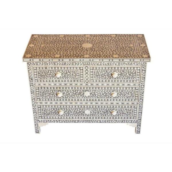 Jade Chest of Drawers - Grey Bone Inlay