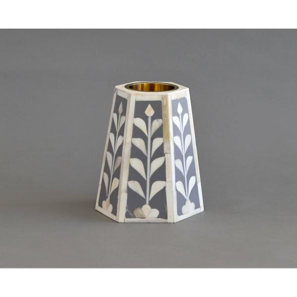 Jamila Hexagonal Medkhan - Bone Inlay