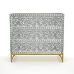 Iris Chest of Drawers - Grey Mother of Pearl Inlay