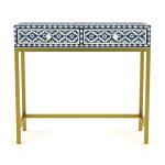 Inayat Mini Dresser Console - Navy Blue Bone Inlay