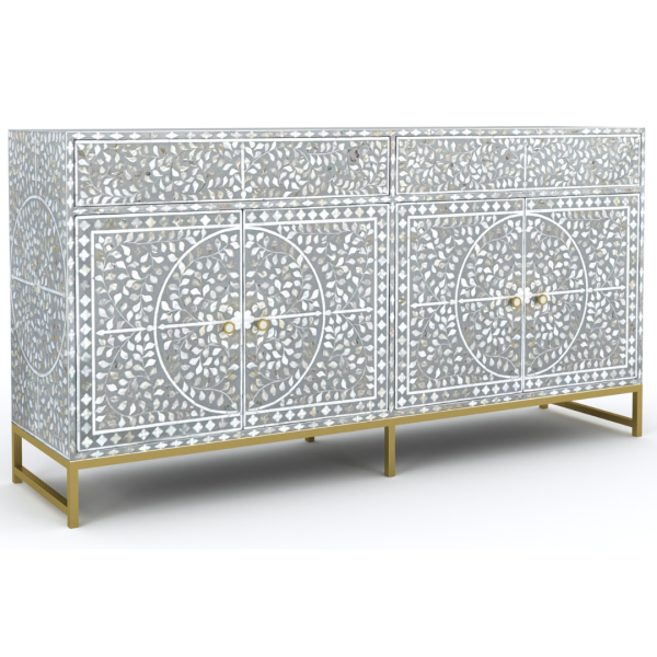 Jade Sideboard Buffet - Grey Mother of Pearl Inlay