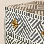 Ameerah Chest of Drawers - Black & White Bone Inlay
