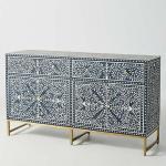 Jade Sideboard Buffet - Navy Blue Bone Inlay
