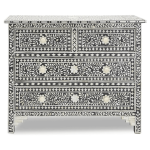 Jade Chest of Drawers - Black Bone Inlay