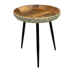 Versa Side Table - Set of 3 Green Bone Inlay