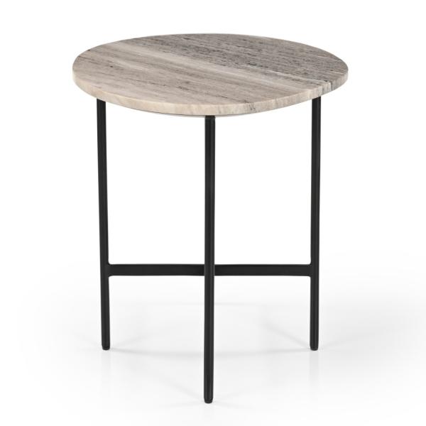 Ava Side Table - Brown Marble