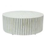 Manzil Coffee Table - Grey Bone Inlay