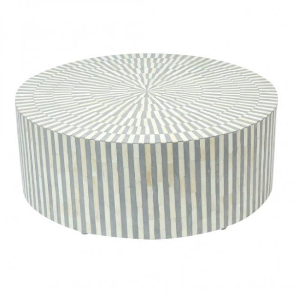 Manzil Coffee Table - Grey Bone Inlay