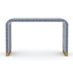 Saphed Console Table - Blue & White Bone Inlay