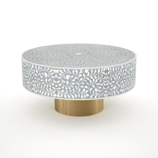 Jade Coffee Table - Grey Bone Inlay