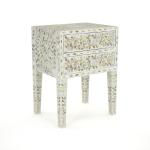 Iris Side Drawer - Cream Mother of Pearl Inlay