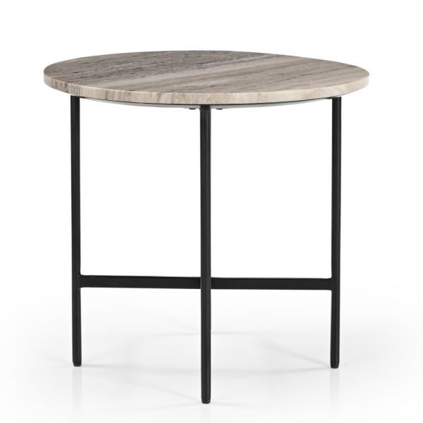 Ava Side Table - Brown Marble