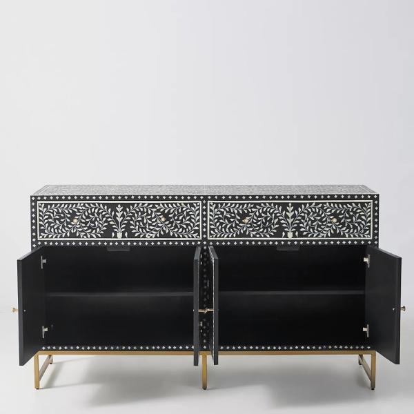 Jade Sideboard Buffet - Black Bone Inlay