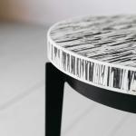 Meena Side Table - Black & White Bone Inlay