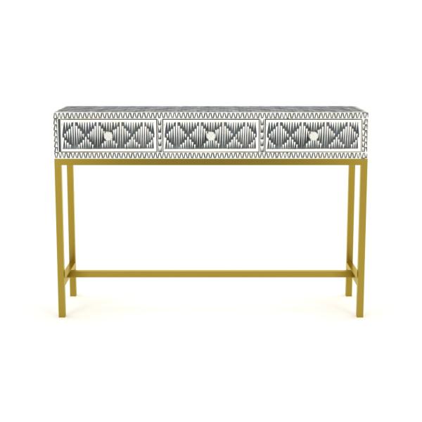 Elnaz Dresser Console - Black Bone Inlay